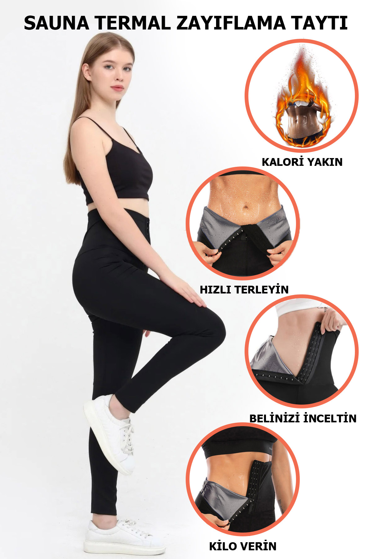 Sauna Termal Zayıflama Hızlı Kilo Verme Taytı - Görsel 4